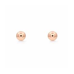 Minimalistické stříbrné peckové náušnice rose gold