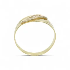 Vintage zlatý prsten v kombinovaném zlatě s kamínky 2,25g