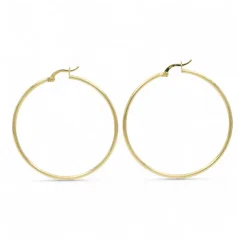 Výrazné zlaté kruhové náušnice 4,5cm 3,56g