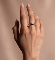 Zlatý prsten dvojitý gravírovaný 1,66g