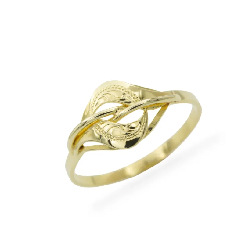 Celozlatý prsten s gravírováním 2,01g