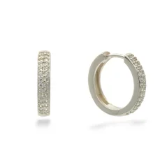Stříbrné kruhové náušnice 1,6cm se zirkony