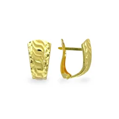 Zlaté náušnice s gravírem 1,82g