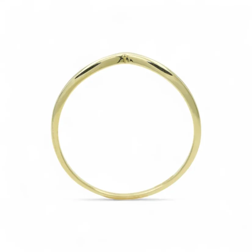 Jemný celozlatý prsten do špičky