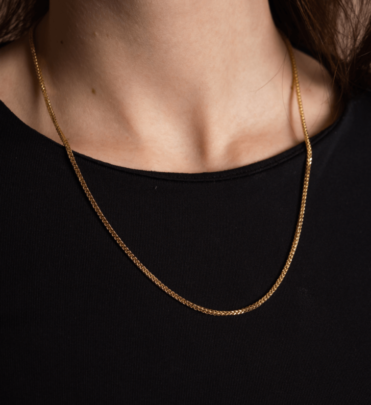 Zlatý řetízek Fox 2mm 50cm