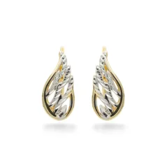 Zlaté náušnice kombinované křídla 1,83g