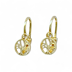 Zlaté dětské náušnice Strom Života 0,95g