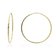 Zlaté náušnice Kruhy 3,8cm gravírované 2,51g
