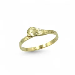 Minimalistický celozlatý prsten s rytinou 1,38g