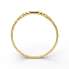 Minimalistický zlatý prsten se zirkony 0,91g