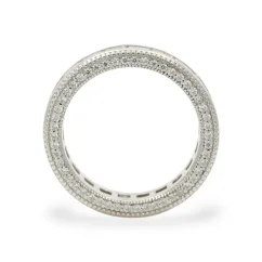 Stříbrný prsten s čirými zirkony