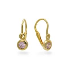 Zlaté dětské náušnice s kamínky 1,03g