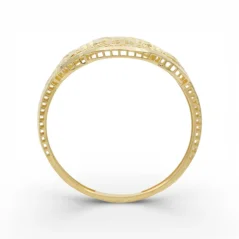 Výrazný zlatý prsten se síťováním 1,36g