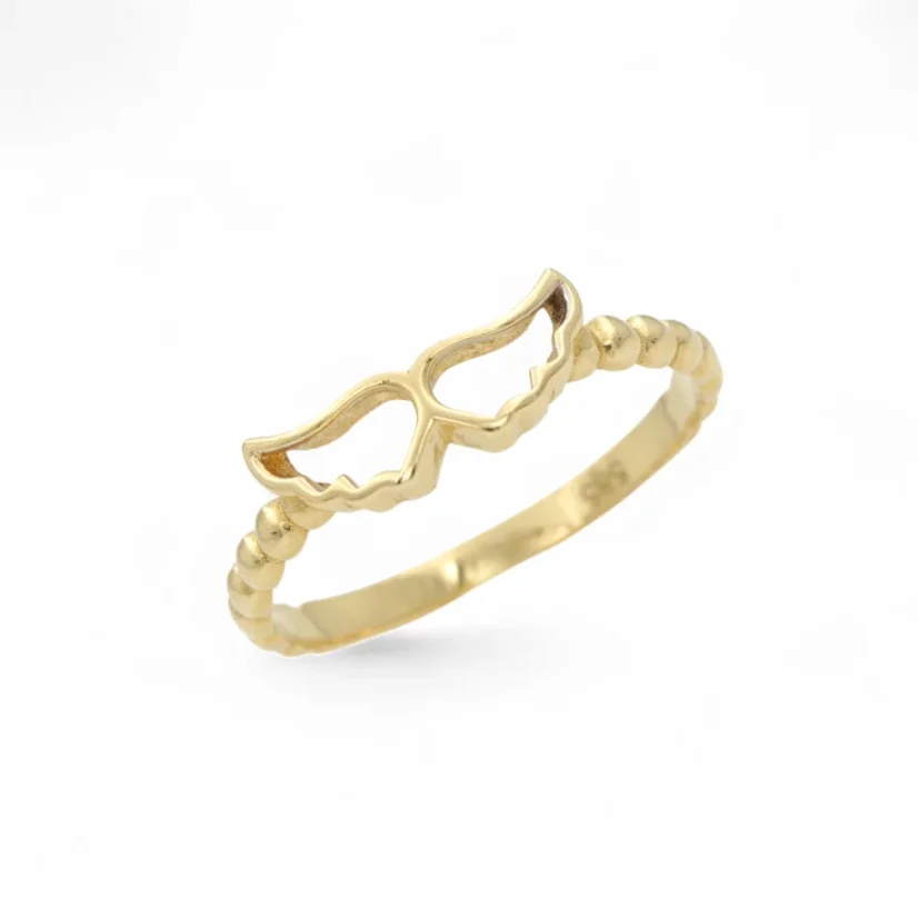 Moderní zlatý prsten křídla 1,22g