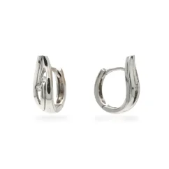 Moderní stříbrné náušnice s čirými zirkony