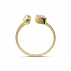 Otevřený zlatý prsten kombinovaný kostičky