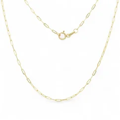 Zlatý řetízek Paperclip 45cm