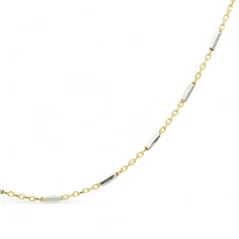 Jemný zlatý řetízek Anker zdobený 45cm