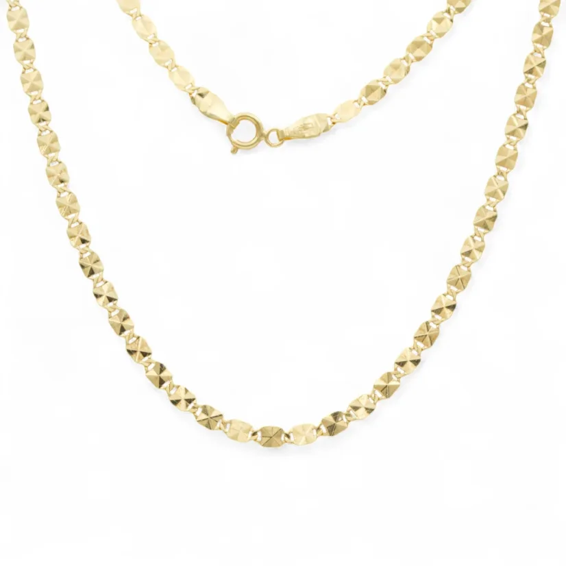 Zlatý náhrdelník Valentino s broušením 50cm
