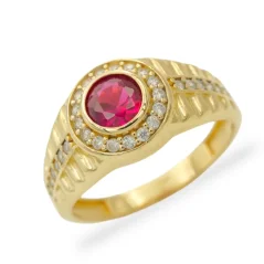 Zlatý pánský prsten na malíček se zirkony 2,80g