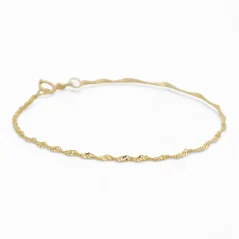 Zlatý náramek Singapore 18cm