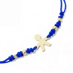 Šňůrkový náramek se zlatem s postavičkou