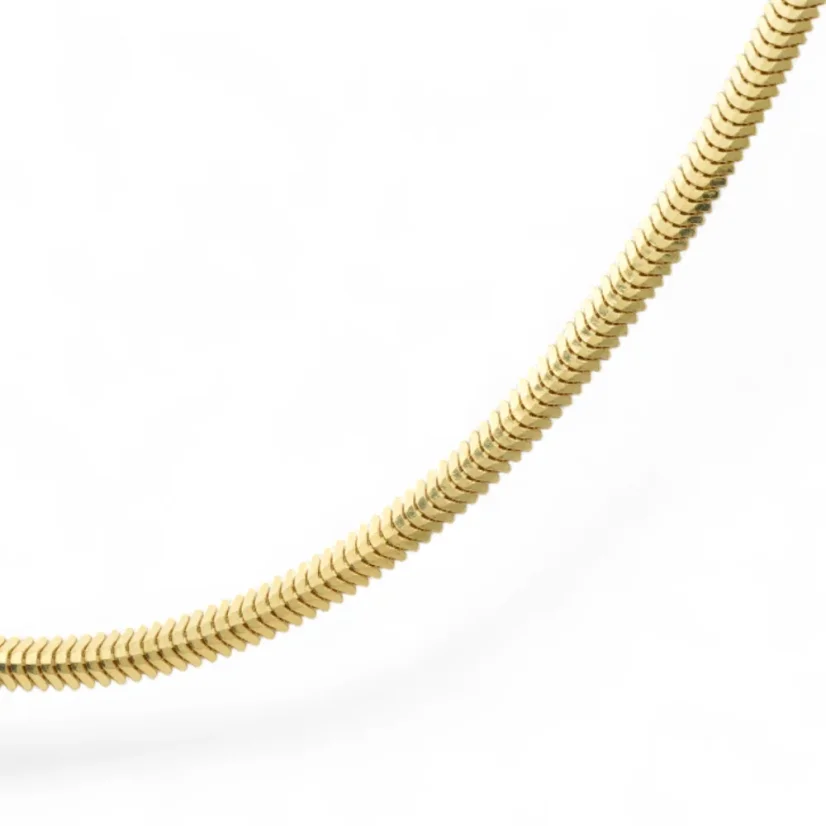 Exkluzivní zlatý řetízek Flat Snake 45cm