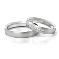 Zlaté snubní prsteny s přírodními diamanty