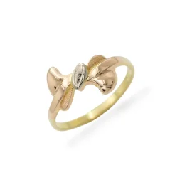 Zlatý prsten kombinovaný mašlička 1,75g