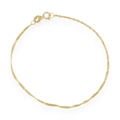 Jemný zlatý náramek Singapore 23cm 0,96g