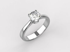 Zásnubní prsten s 0,7 ct laboratorním diamantem v bílém zlatě