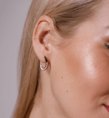 Zlaté náušnice Teardrop se zirkony 3,02g