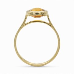 Zlatý prsten s citrínem