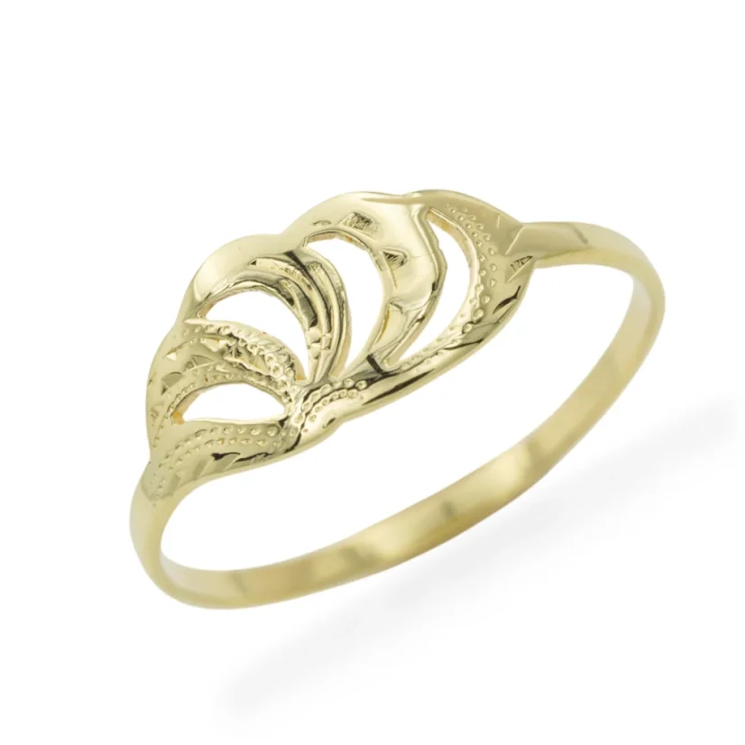 Zlatý prsten zdobený 1,22g