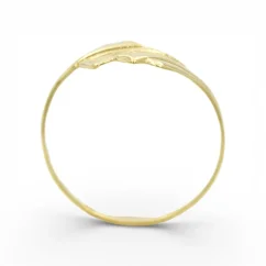 Jemný zlatý prsten s rytinou 0,96g