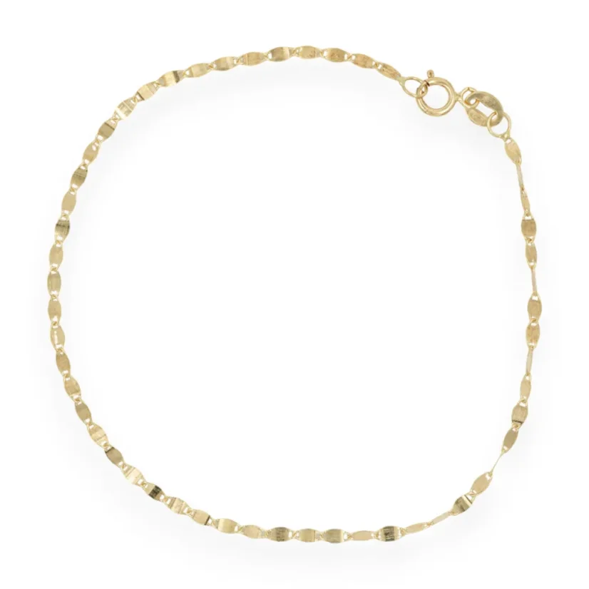 Zlatý náramek Lip Chain 18cm